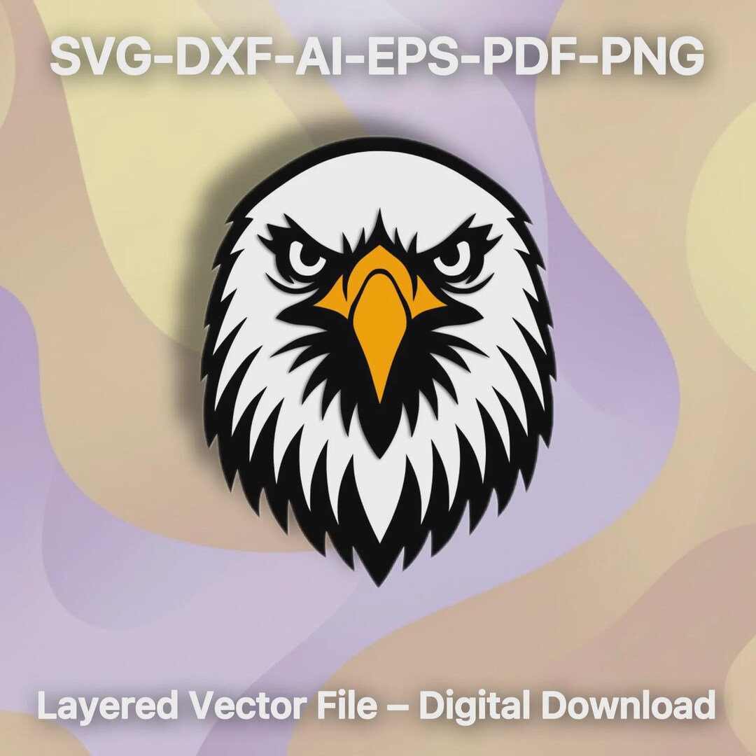 Layered Eagle SVG | Bald Eagle Laser Cut File | 3D Animal Wall Art ...