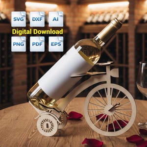 Bicycle Wine Bottle Holder SVG
