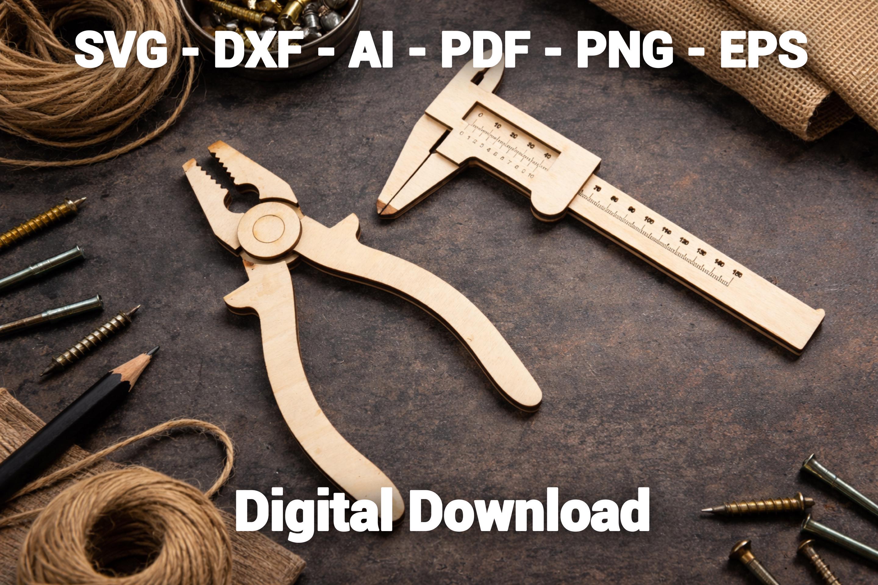 Tool Templates Decorative Wood Tools SVG, Laser Cut File - Etsy