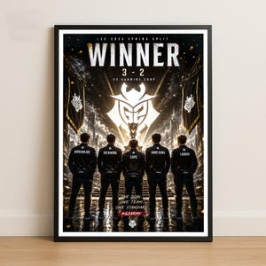 Poster Fan Premium G2 Lec Spring Split 2026 - League of Legends, Victoire, Décoration Murale Jeux Vidéo