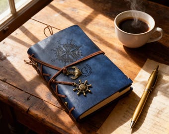 Personalisiertes A5 Journal, nachfüllbares Retro Notizbuch