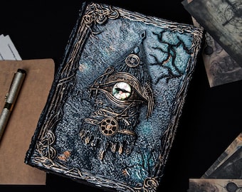 3D-reliëf Cthulhu-dagboek, gotisch fantasieschetsboek, cadeau voor 2026