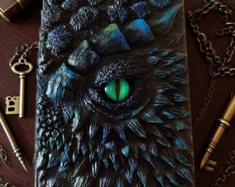 3D Dragon Eye Journal, Gothic Fantasy Embossed Notebook