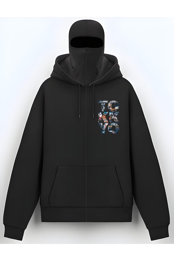 Oversized Ninja Balaclava Hoodie Tokyo 2026 Streetwear Techwear