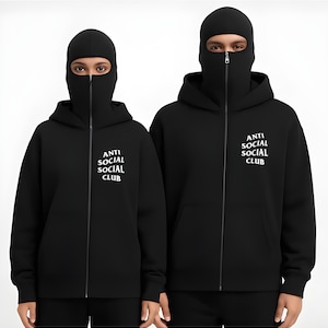 オーバーサイズ ストリートウェア パーカー バラクラバ ニンジャ