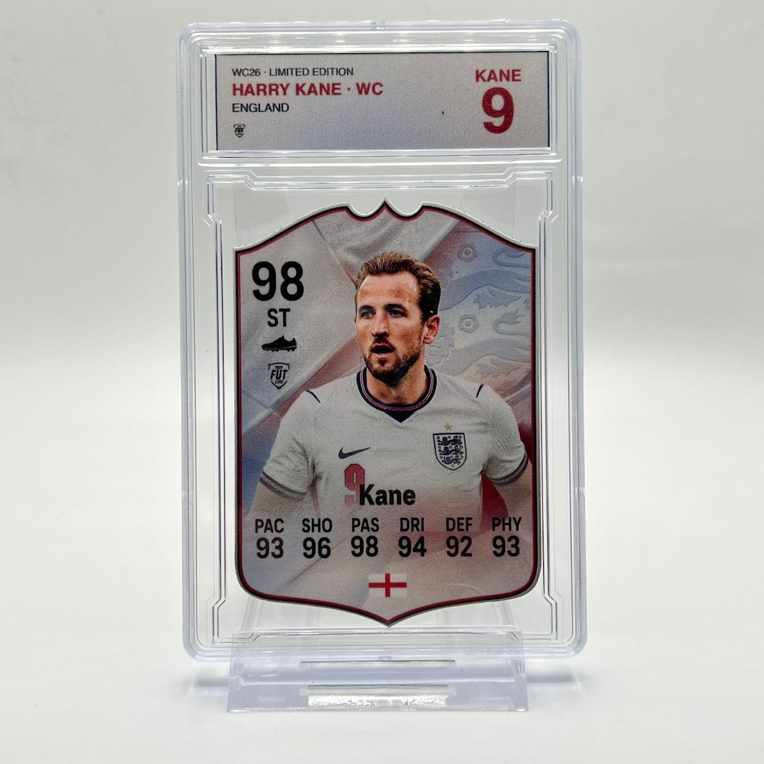 Kane Card Harry Kane England EAFC FIFA Card Slab - Acrylic Case - Comes With ...