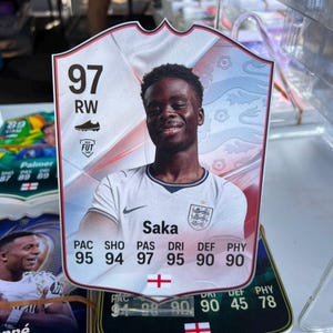 Saka England EA FC Fifa Card - Printed on 3MM Foamex!