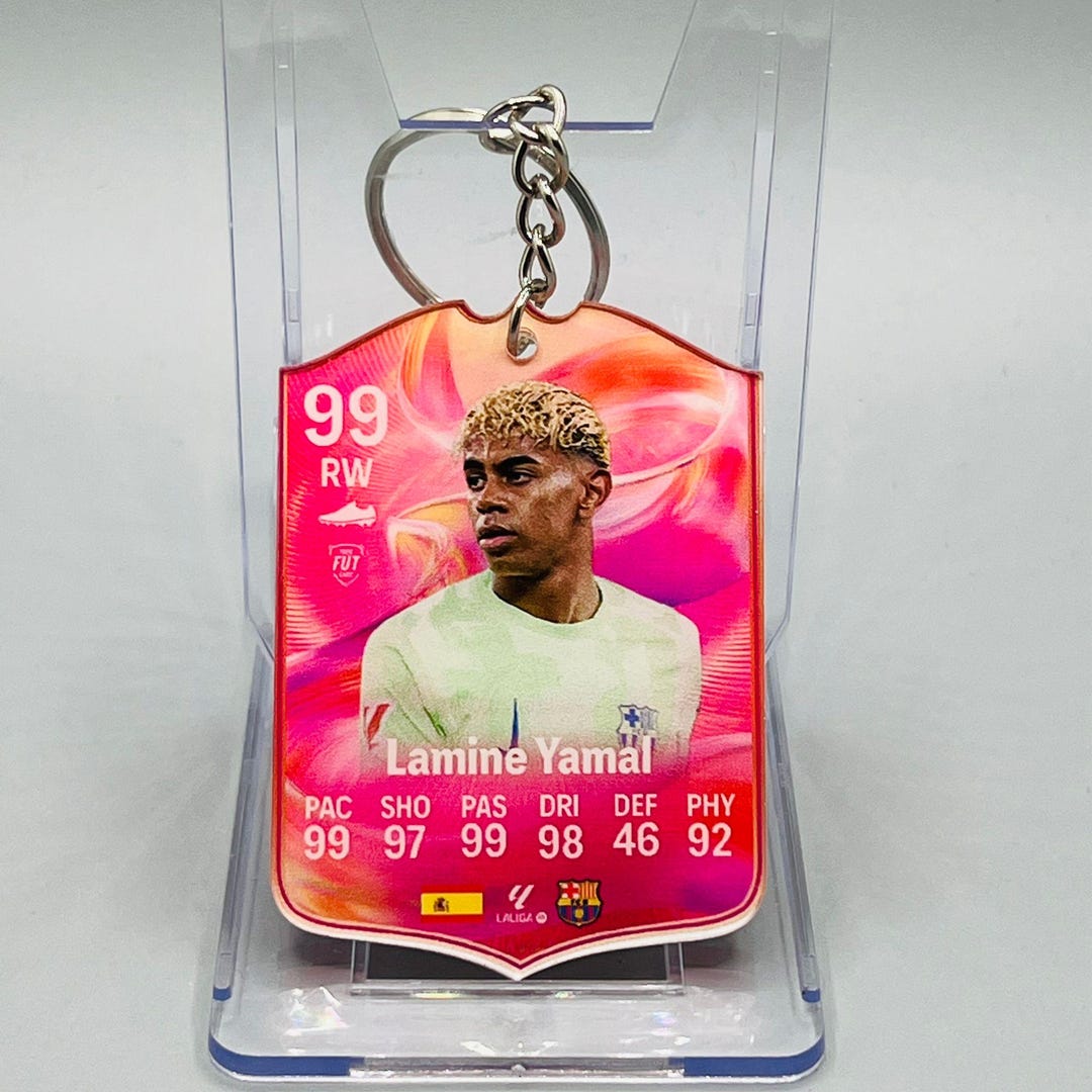 Lamine Yamal Barcelona, Fifa EAFC Acrylic Keyring – Double Sided