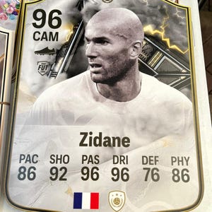 Zidane Card - Etsy UK