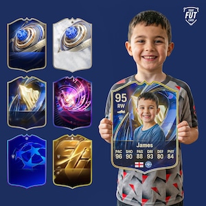 Tarjeta de fútbol FIFA EA FC personalizada: ¡Impresión totalmente personalizada en Foamex de 3 mm!