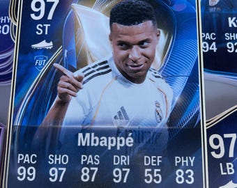 Kilian Mbappe Real Madrid, EA FC Fifa Card - Printed on 3MM Foamex!