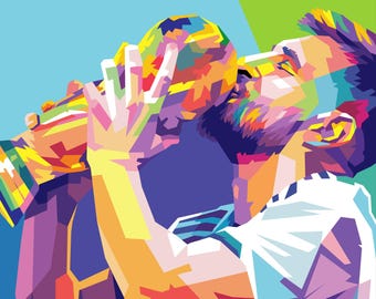 ¡Póster de Lionel Messi! ¡Mundial de Argentina, arte futbolístico! ¡Impresión de 3 mm!