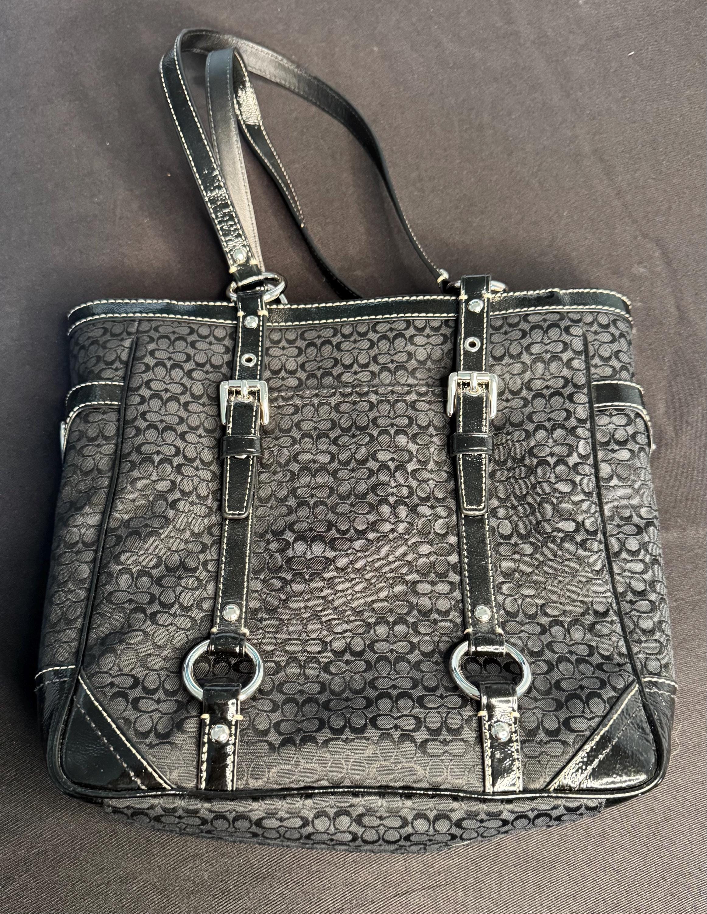 Vintage Signature Canvas Coach Tote Bag - Etsy display picture 2