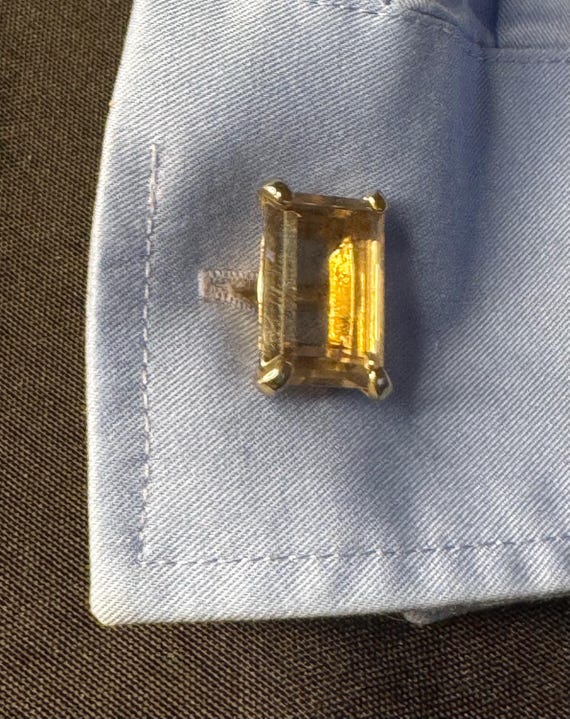 Vintage Swank Gem Cuff Links - image 3