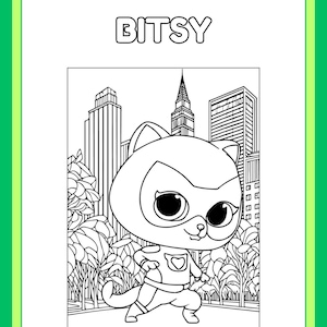 Super Kitties Coloring Pages: Hero Cats Printable Activity (Digital Download) image 6