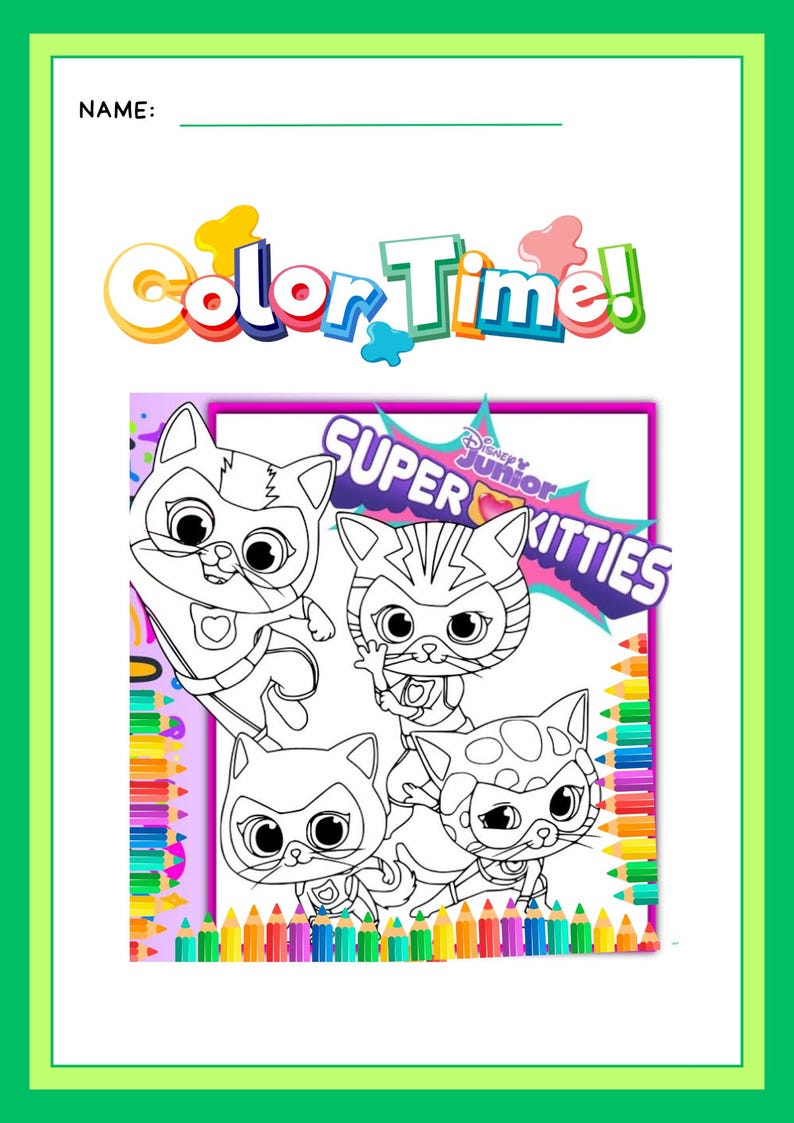 Super Kitties Coloring Pages: Hero Cats Printable Activity (Digital Download) image 7
