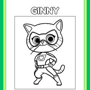 Super Kitties Coloring Pages: Hero Cats Printable Activity (Digital Download) image 5