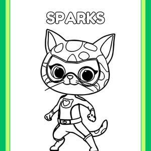 Super Kitties Coloring Pages: Hero Cats Printable Activity (Digital Download) image 4