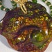 RESERVED FOR FRANE Gem Quality Fire Agate Necklace with Jade-Gold Beads Neckline (N-004)