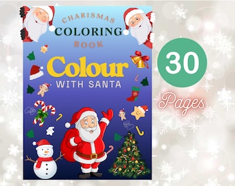 30 Christmas Coloring Pages | Holiday Coloring Book for Adults & Kids | Printable PDF Instant Download