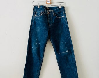 denim CHIMAYA hand made selvage denim women's distressed jeanmade in JAPAN artisan denim pants