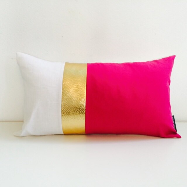 Hot Pink Pillow Cover 14x24 Cushion Lumbar Fuchsia Etsy