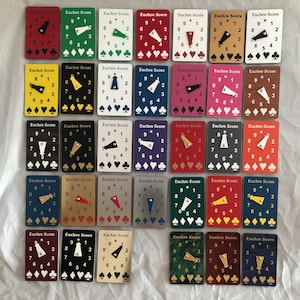 TWO Euchre Score Keeper Tally Boards ----------- (TWO boards per order)  Made in USA