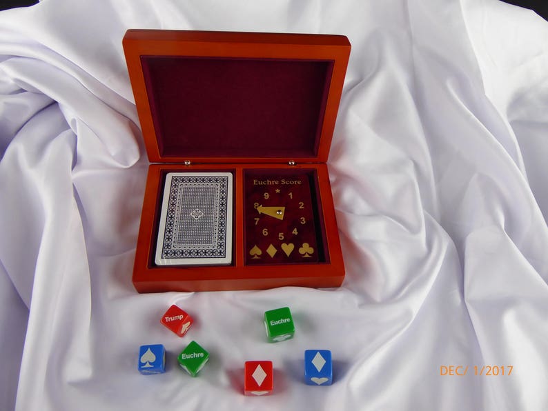 Laser Engraved Euchre Card Game Gift Set with Classic Red and Etsy