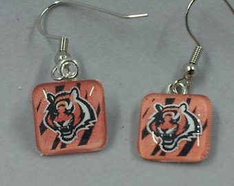 Glass Earrings - Cincinnati Bengals WHODEY