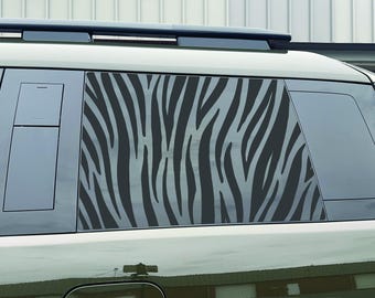 2024-2025 Hyundai Santa Fe Quarter Window Decal Sticker - Zebra Animal Pattern