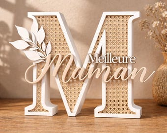 Best Mom STL 3D Printing File | Beige Cane Letter M | Mother's Day Gift | Personalized Decoration BambuLab AMS