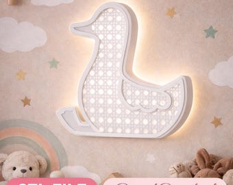 Enten-Nachtlicht für die Wand – 3D-STL-Datei – Babyzimmerdekoration – Digitaler Download