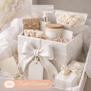 STL-Geschenkbox mit Schleife – Elegante Geschenkverpackung – Schicke und minimalistische 3D-Druckdatei