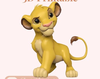 Baby Simba – Druckbare 3D-Figur (STL) – König der Löwen – 3D-Modell für 3D-Druck – Digitaler Download