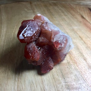 Red Quartz Crystal Cluster From Morocco