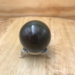 Bloodstone Sphere Crystal Ball With Stand