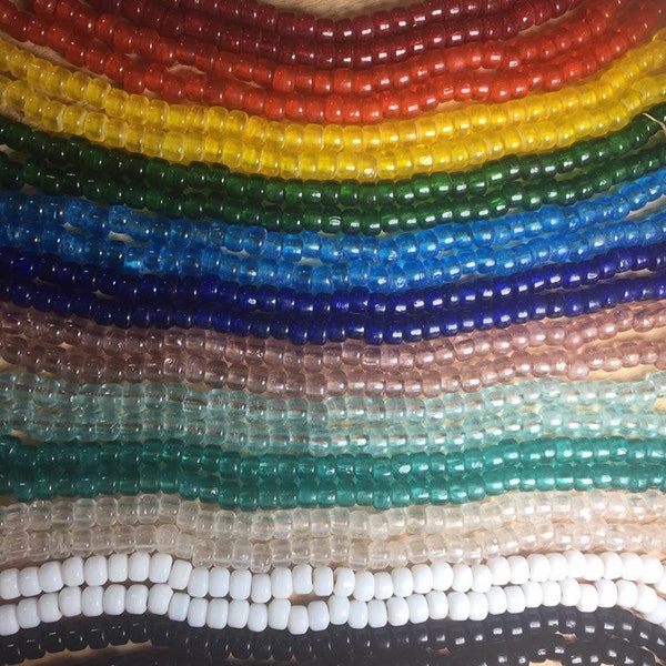 12 Color Choices 100 Glass Crow Beads With Large Holes 9mm Beads 3mm Holes Jewelry Making Beads Pony Beads Roller Beads