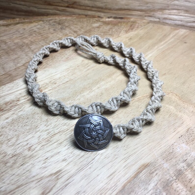 Hemp Wrap Bracelet With Button Clasp Etsy