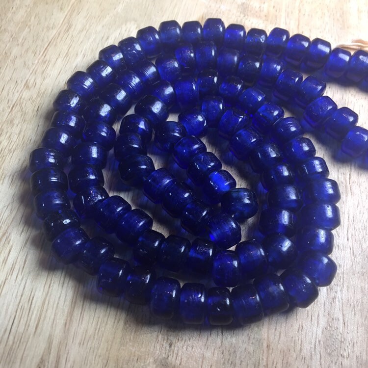 Glass Crow Beads – 9mm X 6mm, 3mm Hole, Glossy Finish – Choose Your Color, 100 Beads Per Strand