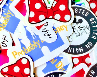 Mickey and Minnie Mouse Stickers | Waterproof Glossy Decals