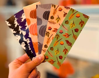 Halloween Bookmarks Set | Glossy Laminated Cardstock, Boo Basket Gift