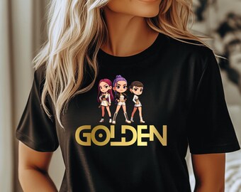 KPOP Golden Shirt | Demon Hunters | Kpop Fan Gift | Bella Canvas 3001