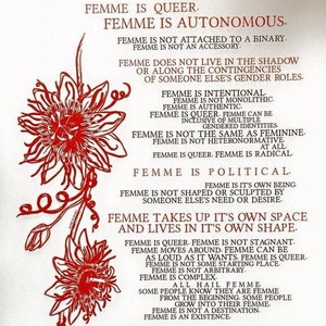 Poster - Femme is Queer Queering Queer (12x18)