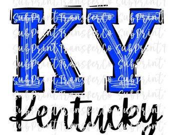 Kentucky Ky Sublimation Transfer Ready to Press Ready to Ship Image Transfer Print On Demand