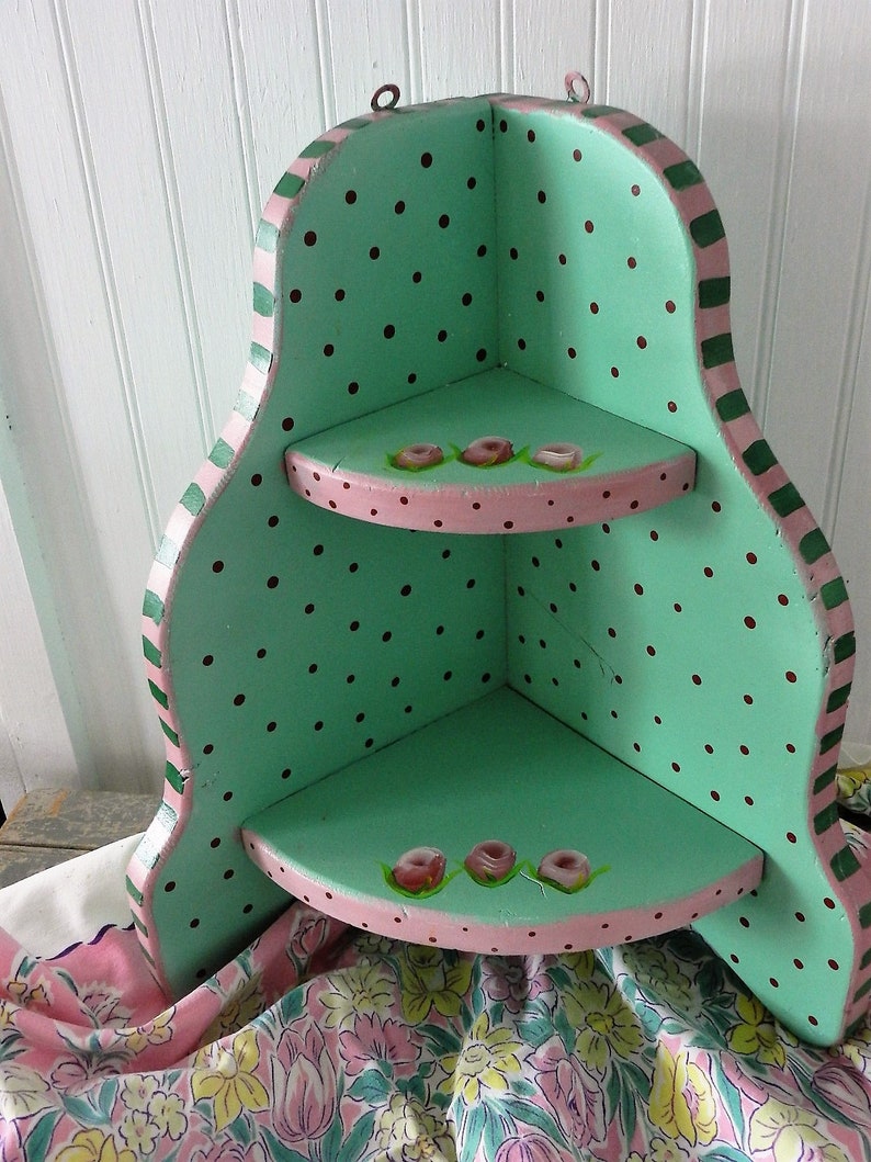 HAND PAINTED CORNER Shelf Etsy