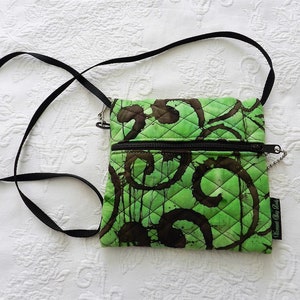 GREEN/BROWN BATIK Zipper Bag