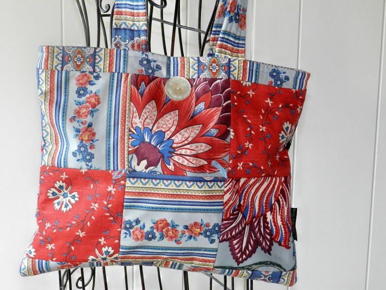 French Country Style Patchwork Tote Etsy