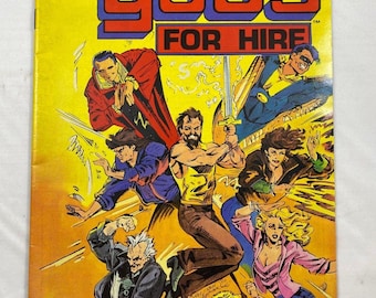 Gods For Hire #1 Hot Comics 1986 Jim Nelson / Jack Hammer - Copper Age - RARE Indie comic - VF