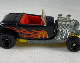 Hot Wheels McDonald's Happy Meal Toy 1932 Ford Roadster Black with Flames Hot Rod 1993 Vintage