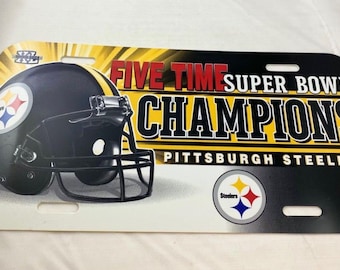 PITTSBURGH STEELERS License Plate 5 Time Super Bowl XL Champions